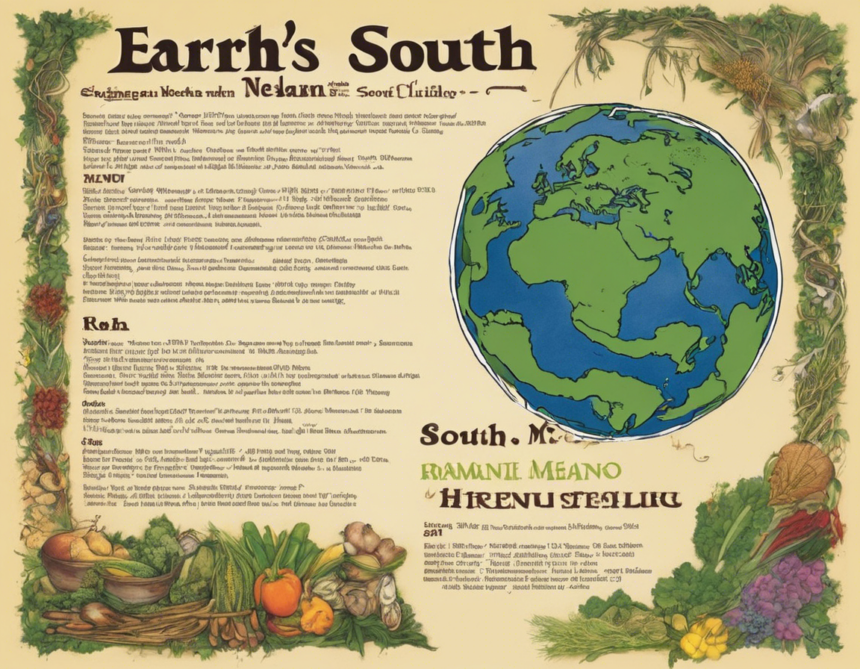 Exploring Earth’s Healing South Menu